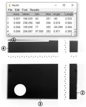 Fig. 6.  The light field and x-rays field misalignment values mea-
