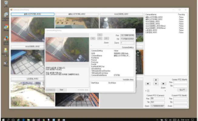 Fig. 8. The operation of area management server with setting programming is running
