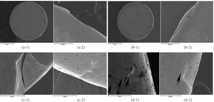Fig. 9.   Disc edges showing deburring. Some edges are broken parially in though-thickeness direction