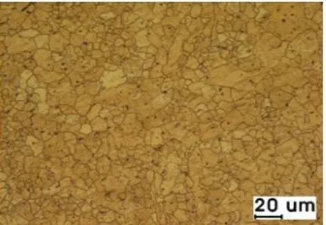 Fig.  1  As-received AZ31 sheet with grain size of         15.7µm  2.2  인장  시험  본  연구에  사용한  AZ31판재의  고온에서  기초적 인  성형성을  평가하기  위하여  고온  인장시험을  실시하였다