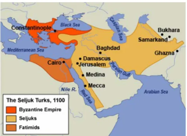 Fig. 4 State boundaries in Eastern Europe and  Middle Eastern of the Middle Ages[Photo: 