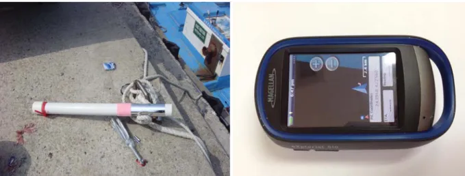 Fig. 3. Float rod and GPS. 