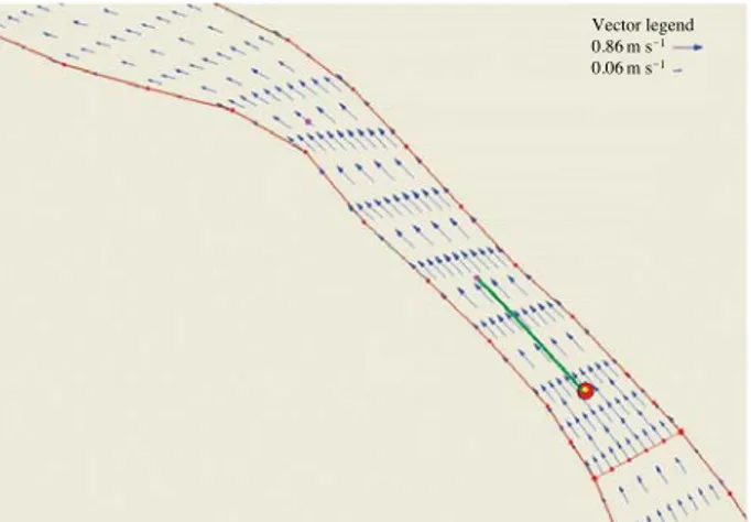 Fig. 8. The calculated source point from starting location of the cen-