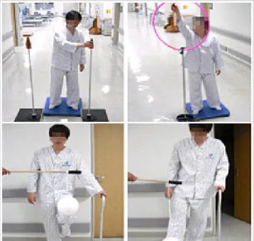 Figure 1. Two motor dual task training program 상자에게 불안정한 지지면을 제공하기 위해 가로 59 cm, 세로 59 cm, 높이 10 cm의 Health airboard를 사용하였다