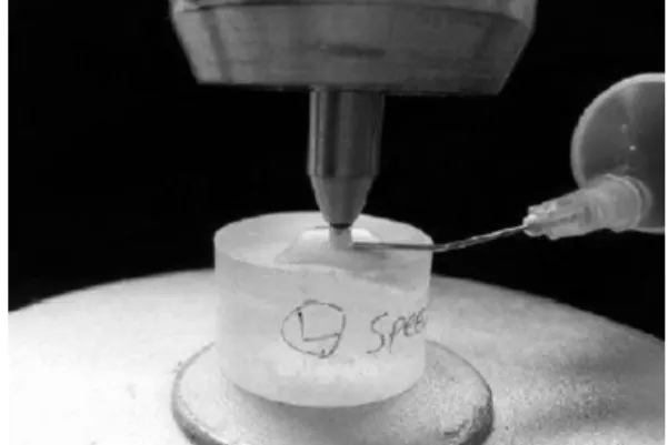 Figure  1.  Apply  the  oxygen  material  to  the  margin  of  the  junction  of  the  resin  adherend