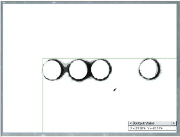 Fig. 9 Coordinate recognition result 