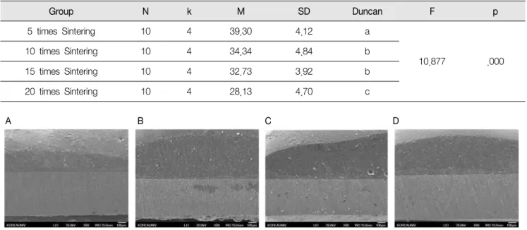 Figure  3.  SEM  micrographs  showing  different  sintering. 