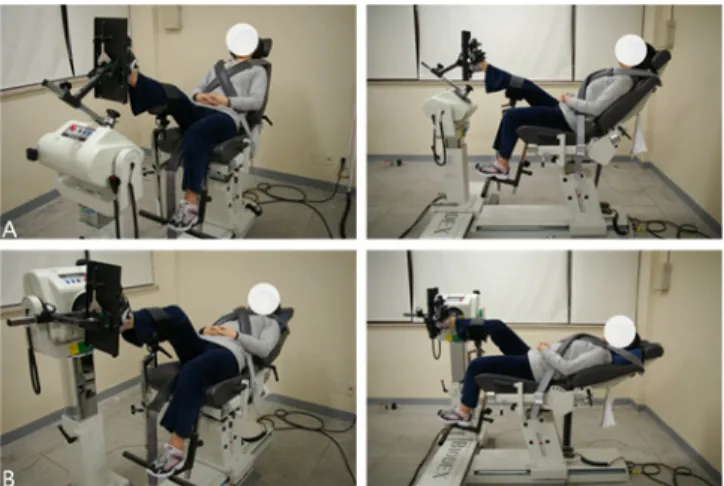 Figure 1. A: Test position for inversion and eversion.