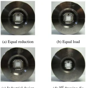 Fig. 9 Comparison of drawing load(ton)between  experiment and FEM in cross roller guide 