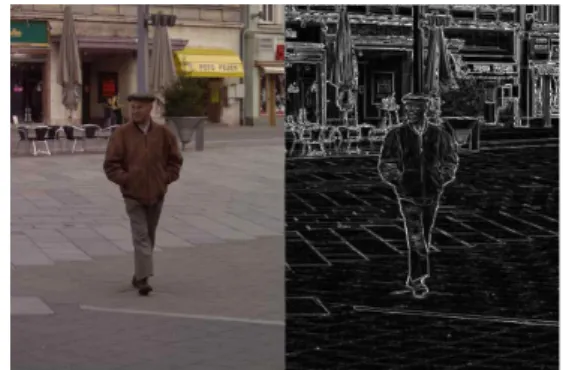 Fig. 2. Edge Detection of pedestrian 그림 2. 보행자의 윤곽선 추출