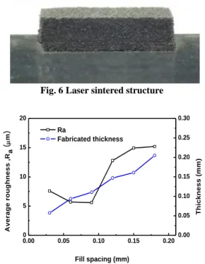 Fig. 6 Laser sintered structure 