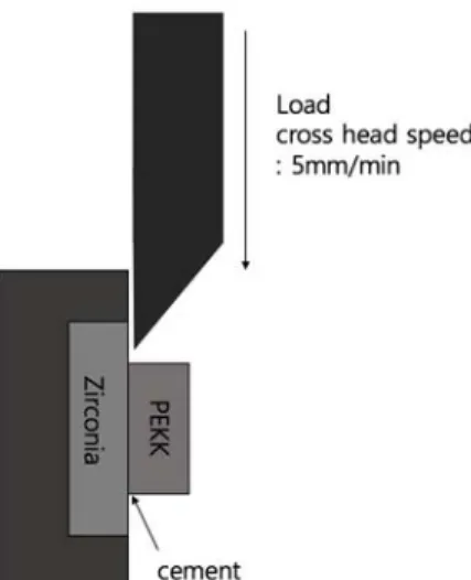 Figure  2.  Schematic  diagram  of  shear  bond  strength  test
