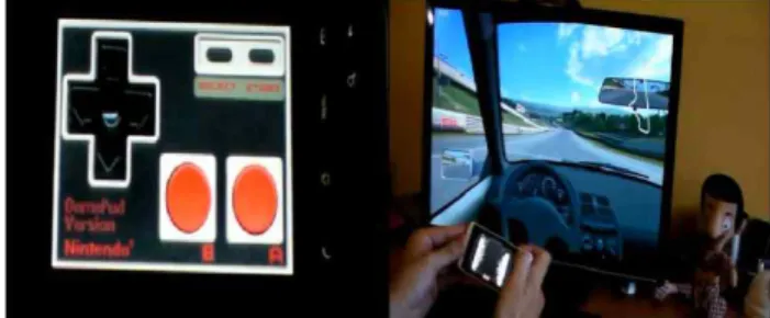 Fig. 3. Wii remote controller using bluetooth 그림 3. 블루투스를 이용하는 Wii 리모컨[7]