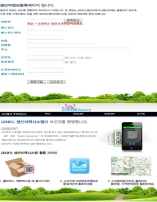 Fig. 3. The QRcode generation page and the QRcode management page