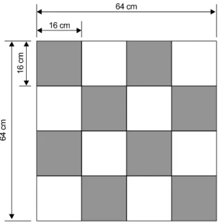 Fig. 1. Scheme of the communication box. Foot shock mice were  placed individually in the eight shaded areas (foot shock  compart-ments)