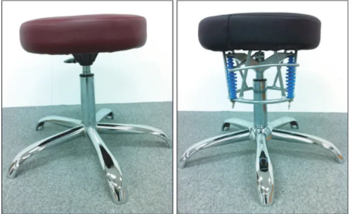 Figure 1. The fixed (left) and swing (right) chair.
