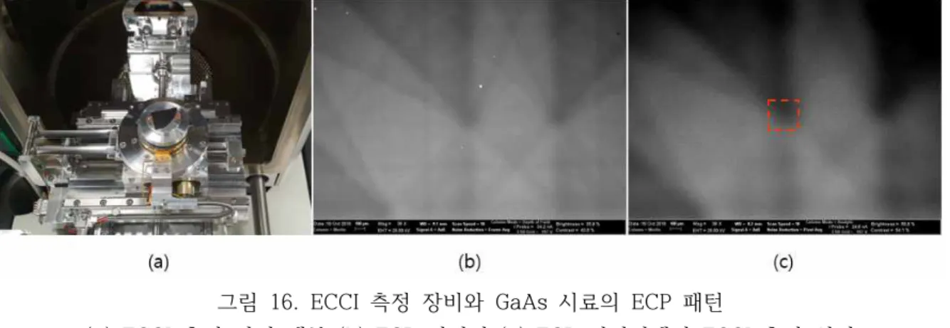 그림  16.  ECCI  측정  장비와  GaAs  시료의  ECP  패턴