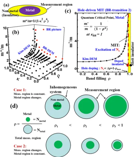 그림 2-7. The extended BR picture. (a) The concept drawing of an inhomogeneous  two phase model