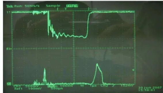 Fig. 7. Beam extraction trial at the beam line of a bending magnet in the gantry