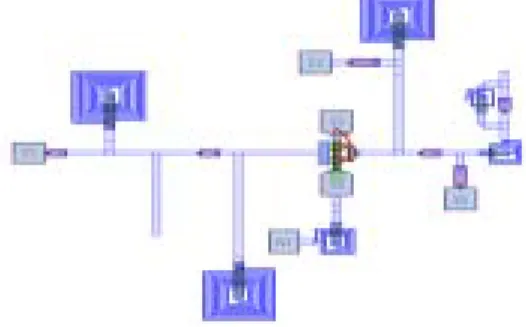 그림  2-7.  설계된  MMIC  Chip의  스키메틱 Fig  2-7.  The  schematic  of  designed  MMIC  Chip