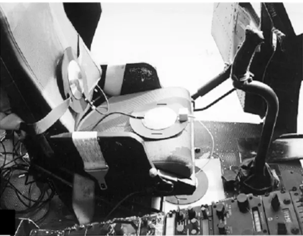 그림 3  헬리콥터에 설치된 전신 피폭진동 측정장치의 사진