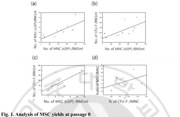 Fig. 1. Analysis of MSC yields at passage 0   