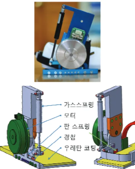 Fig. 9. A test structure for ankle device operation and a weight stone for test.