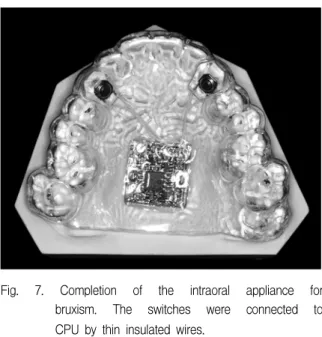 Fig.  5.  Placing  the  molds  on  the  lower  wafer  to  make  space  for  switches  and  CPU