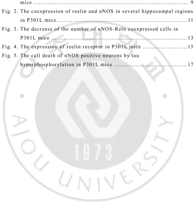 Fig. 1. The coexpr ess ion  of GAD67 and  nNOS in t he  hippoca mpus  in P301L  mice ......................................................................................