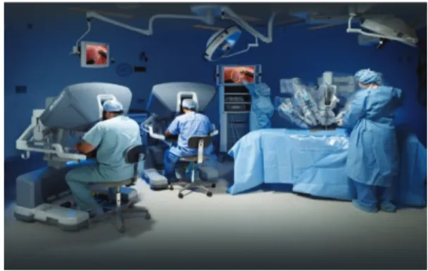 Fig.  1. Da Vinci robot assisted laparoscopic system. 