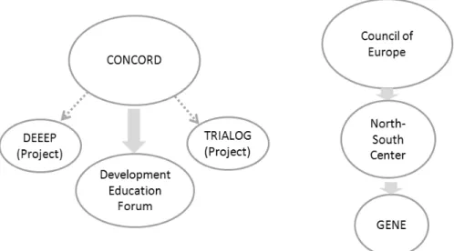 Figure 1. The organization chart of development education institutions in Europe. 