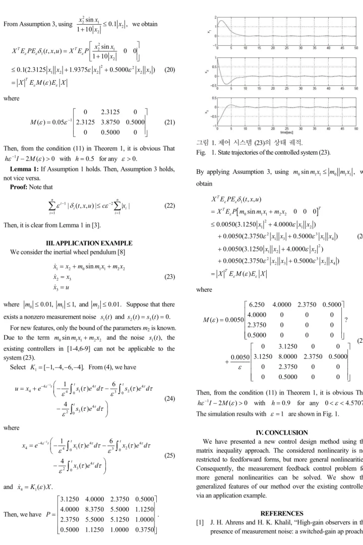 Fig.    1. State trajectories of the controlled system (23). 