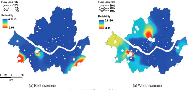 Figure 5. Reliability potential maps