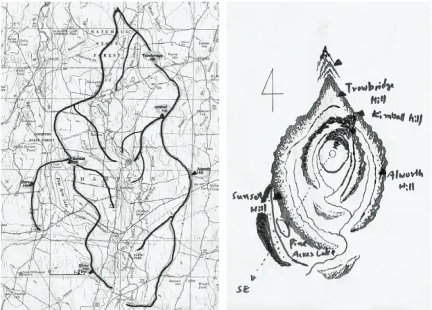 Figure 7.  Comfort place in North Cemetery (left) and it’s modified model (right)