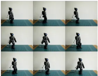 Fig. 15. Backward  walking  experiment  during  forward  walking  with DARwIn-OP.