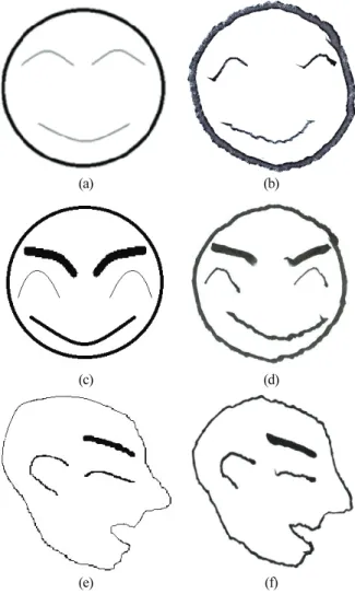 Fig.    10. Original and drawn figures by robot arm. 