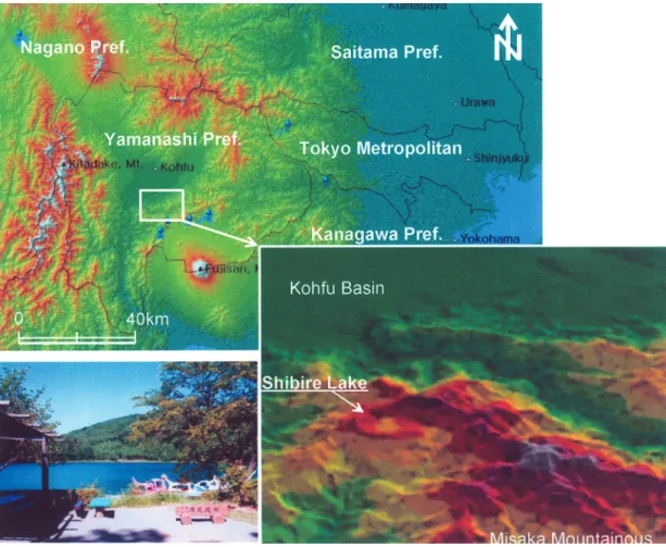Figure 1.  3D model of the study area by Kashimiru 3D and ArcView GIS Software