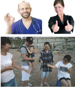 Fig. 1. Hand gestures for emotion or intension expression.