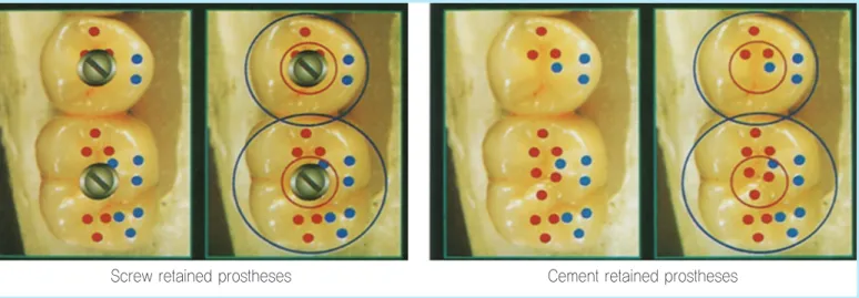 Fig. 17.  Target and the bull’ s eye concept.   Blue Circle: Target, Red Circle: Bull’ s Eye (Hebel, 1997).