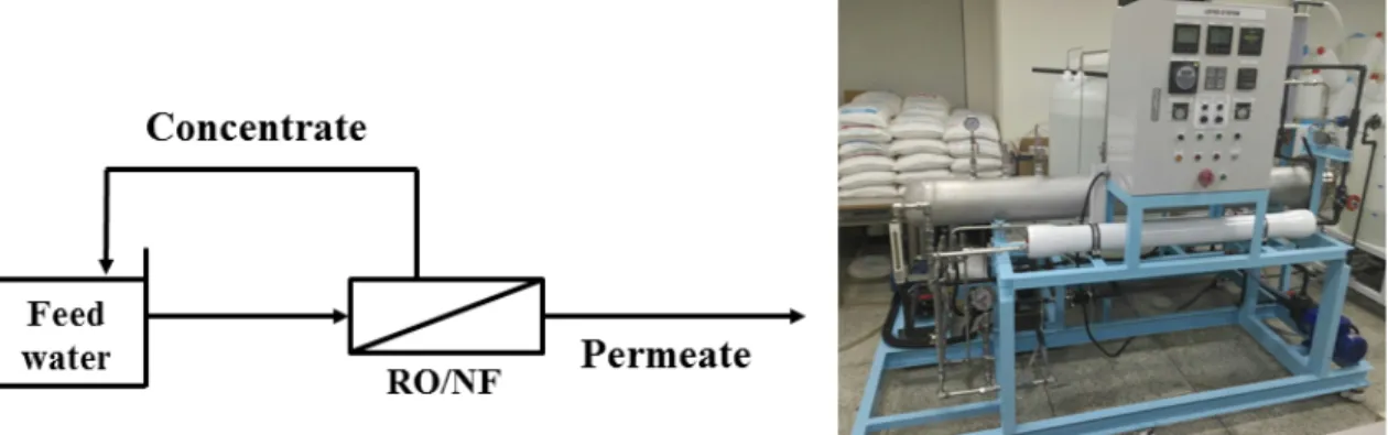 Fig. 1. Schematic and picture of high pressure membrane system used in this work.