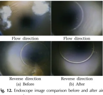 Fig. 11. Major chemical components captured by filter before and after air scouring.