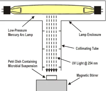 Fig. 1. Schematics of collimated beam device for UV/H 2 O 2