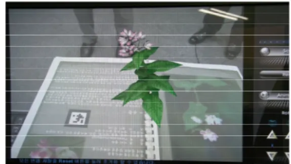 Fig.    2. Using visual marker for AR(Augmented Reality: Mixed real world with virtual information)