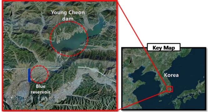 Fig. 2. Study area. 4. 연구방법 4.1 Blue dam 연구 진행순서 Blue dam 설치  및  운영을  위한  전체  과정은  위의  Fig