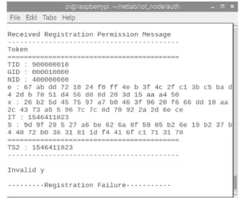 Fig. 11B. Registration Failed Due To Invalid y