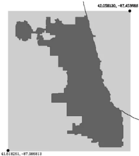 Fig. 1. Data acquisition area (Chicago, USA)