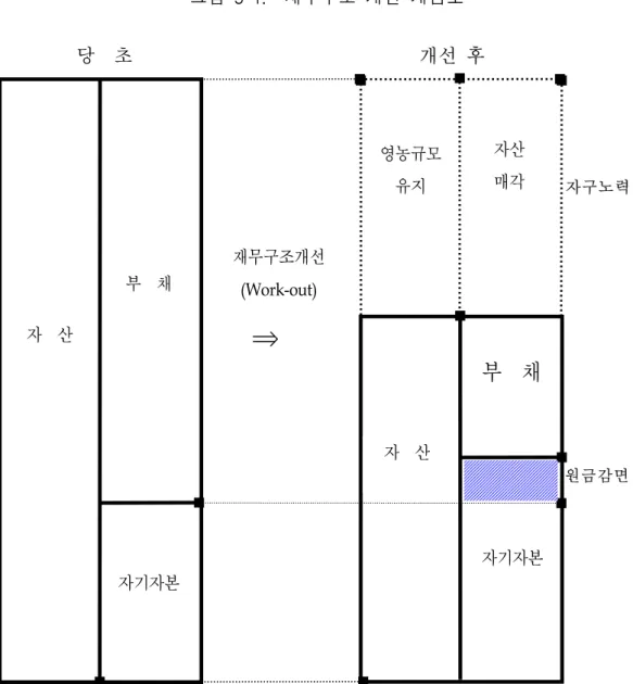 그림  5-1.    재무구조  개선  개념도                 당    초                                                            개선  후                                                                                                                                               