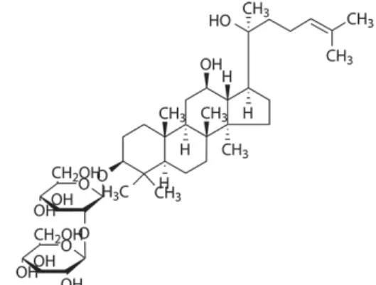 Fig.  1.  Chemical  structure  of  20(s)-ginsenoside  Rg3.