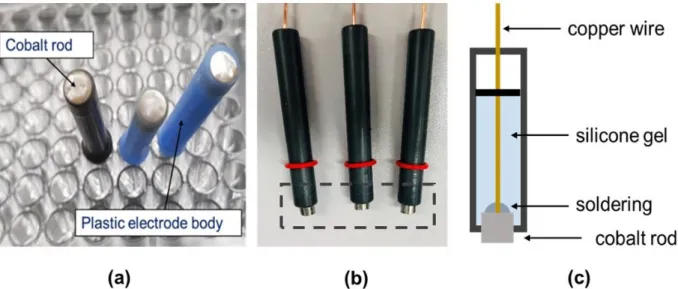 Fig. 1. (a) Image of the cobalt electrodes used in a previous study (Jung et al., 2019)