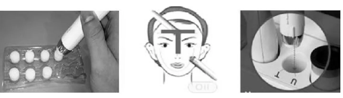 Fig.  3.  Aramo  TS. 수분량(kg),  단백질(kg)을  측정하였다. 프로그램  참여자에게  온천에  들어가기  전  금속  부착물 을  제거하도록  한  뒤  양말을  벗고  가벼운  옷차림으로  양 손으로  손잡이를  잡고  겨드랑이  사이의  간격을  약  45도  정도  두게  하여  측정하였다(Fig